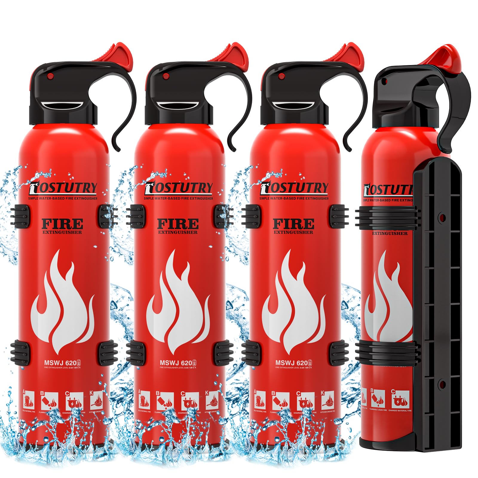 Ostutry upgraded 8-in-1 extinguisher front view for compact home safety.