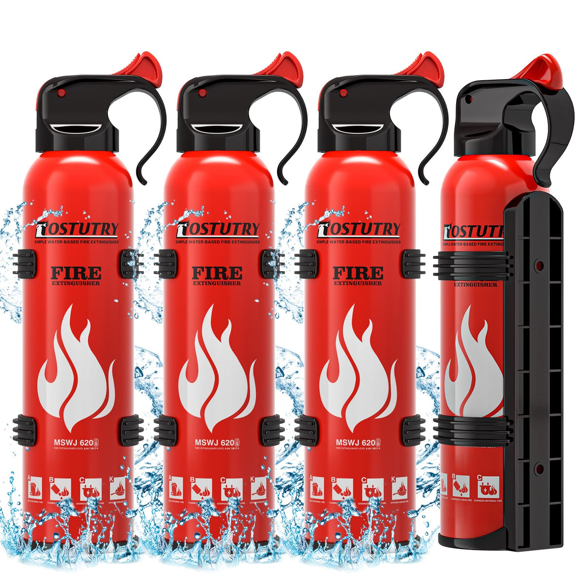 Ostutry upgraded 8-in-1 extinguisher front view for compact home safety.
