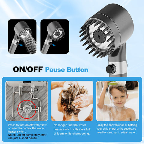 OTAVILEM detachable head with filter softens hard water for gentler skin and hair