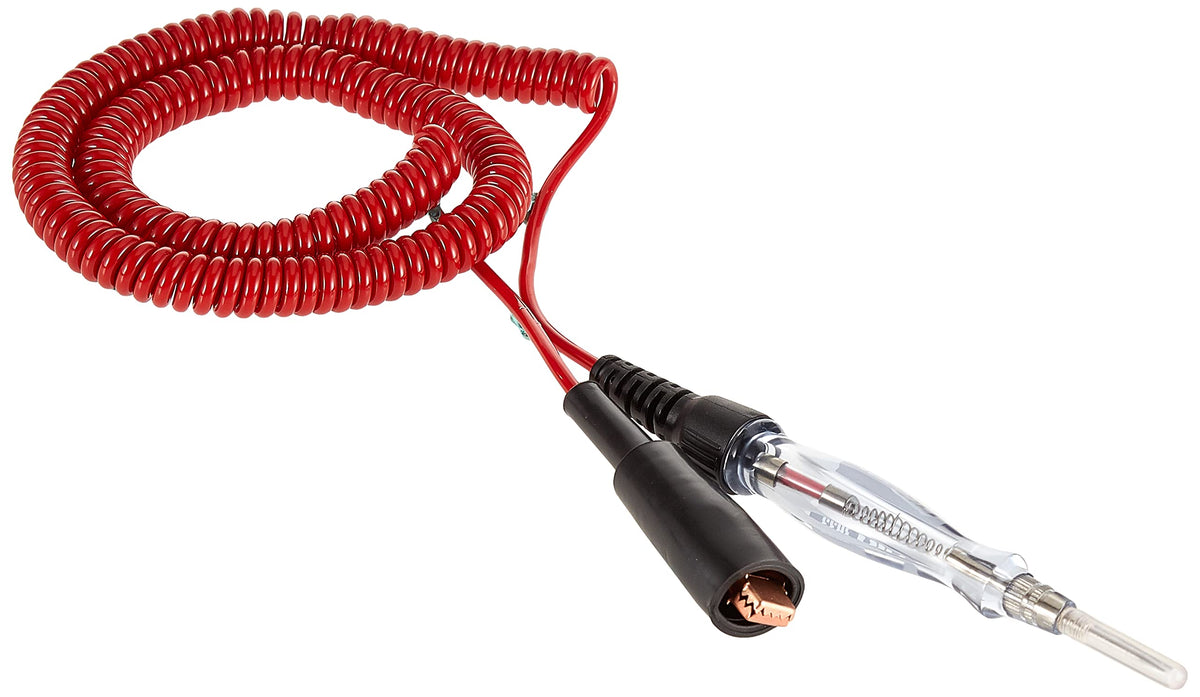 OTC 3633 Mini-Coil Cord Tester in use identifying shorts in automotive wiring.