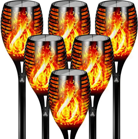 Otdair 96 LED solar tiki torch with dancing flame for outdoor ambiance
