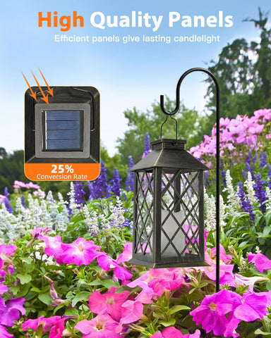 Otdair garden lantern adds charming yard decor and ambient glow.