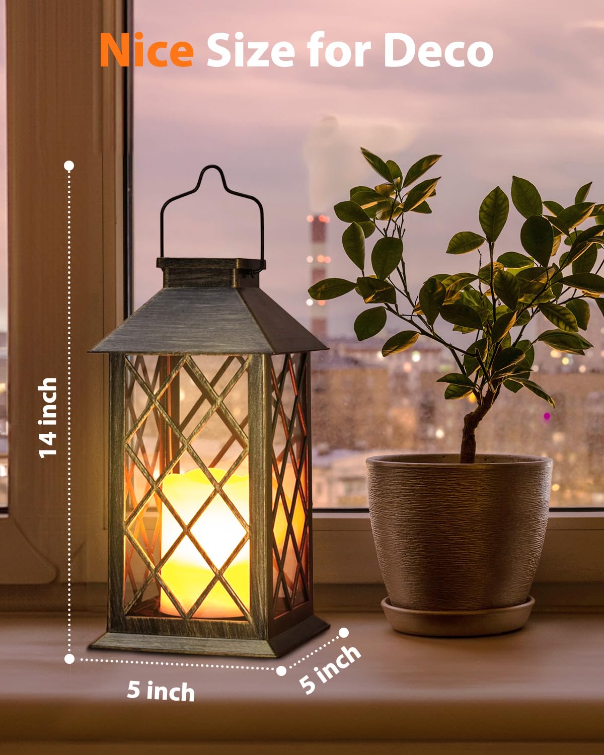 Otdair patio lantern suits porch, balcony, or as a thoughtful gift.