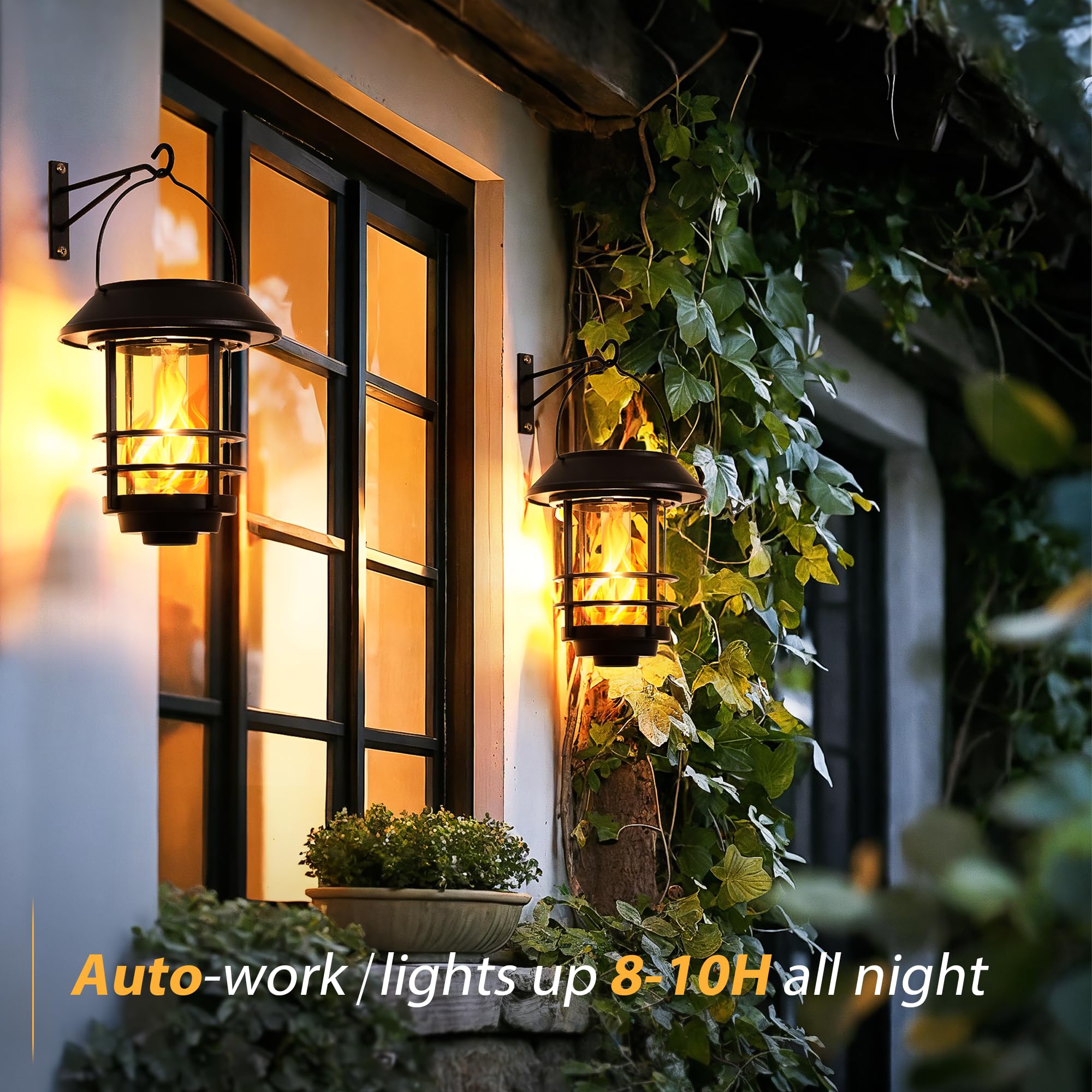 Otdair IP65 waterproof solar lantern enduring rain and wind outdoors