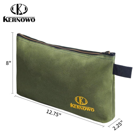 OTEVORP four-pack canvas zipper bags in four colors for easy identification