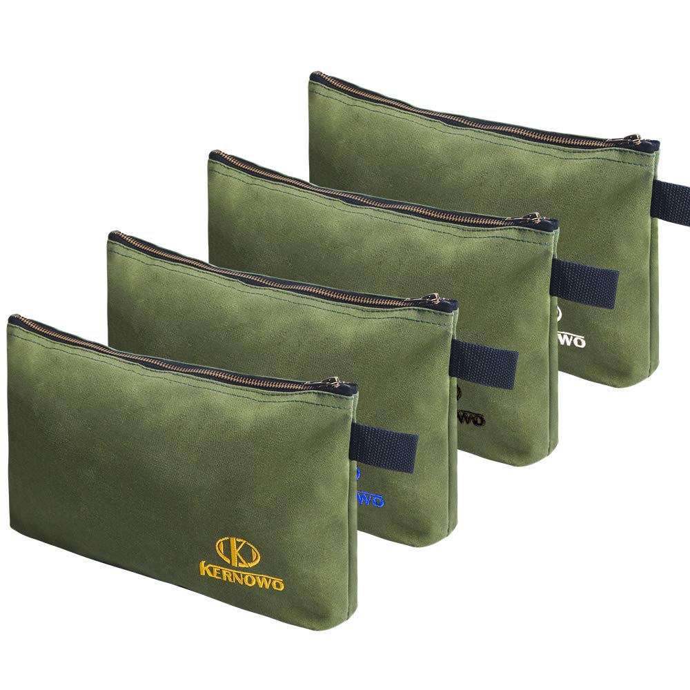 OTEVORP premium canvas tool pouch with stand-up base for quick access
