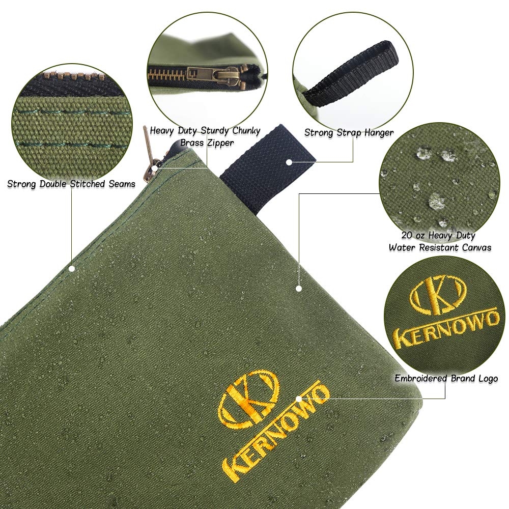 Tool pouches organize pliers, wrenches, screwdrivers and spare parts