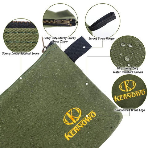 Tool pouches organize pliers, wrenches, screwdrivers and spare parts