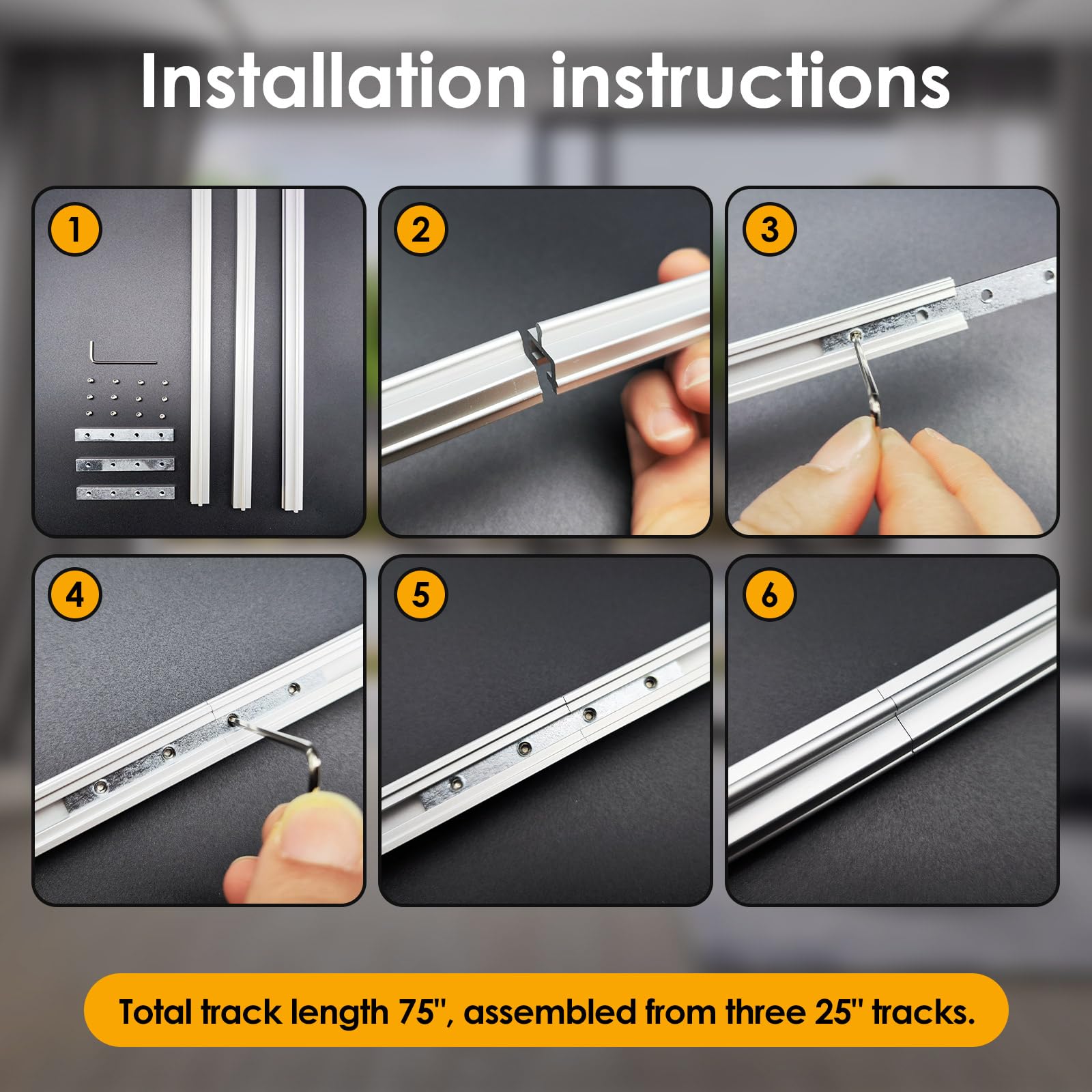 OTIIALOT compatible doors track supports various bottom rails for DIY projects