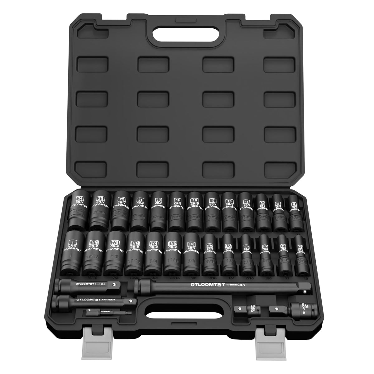 OTLOOMTBT 32-piece half-inch drive impact socket set ideal for heavy-duty automotive work