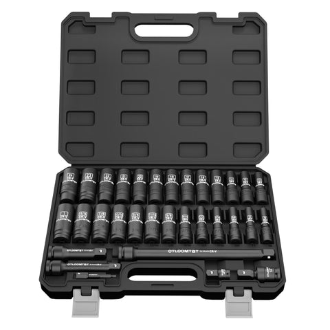 OTLOOMTBT 32-piece half-inch drive impact socket set ideal for heavy-duty automotive work