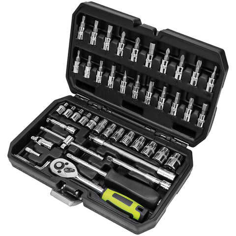 OTLOOMTBT 46-piece socket ratchet set with drive for auto repairs