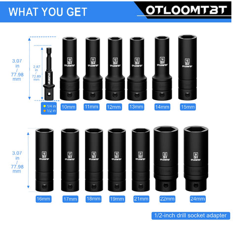 OTLOOMTBT deep 11mm socket ideal for frequent torque in mechanical tasks