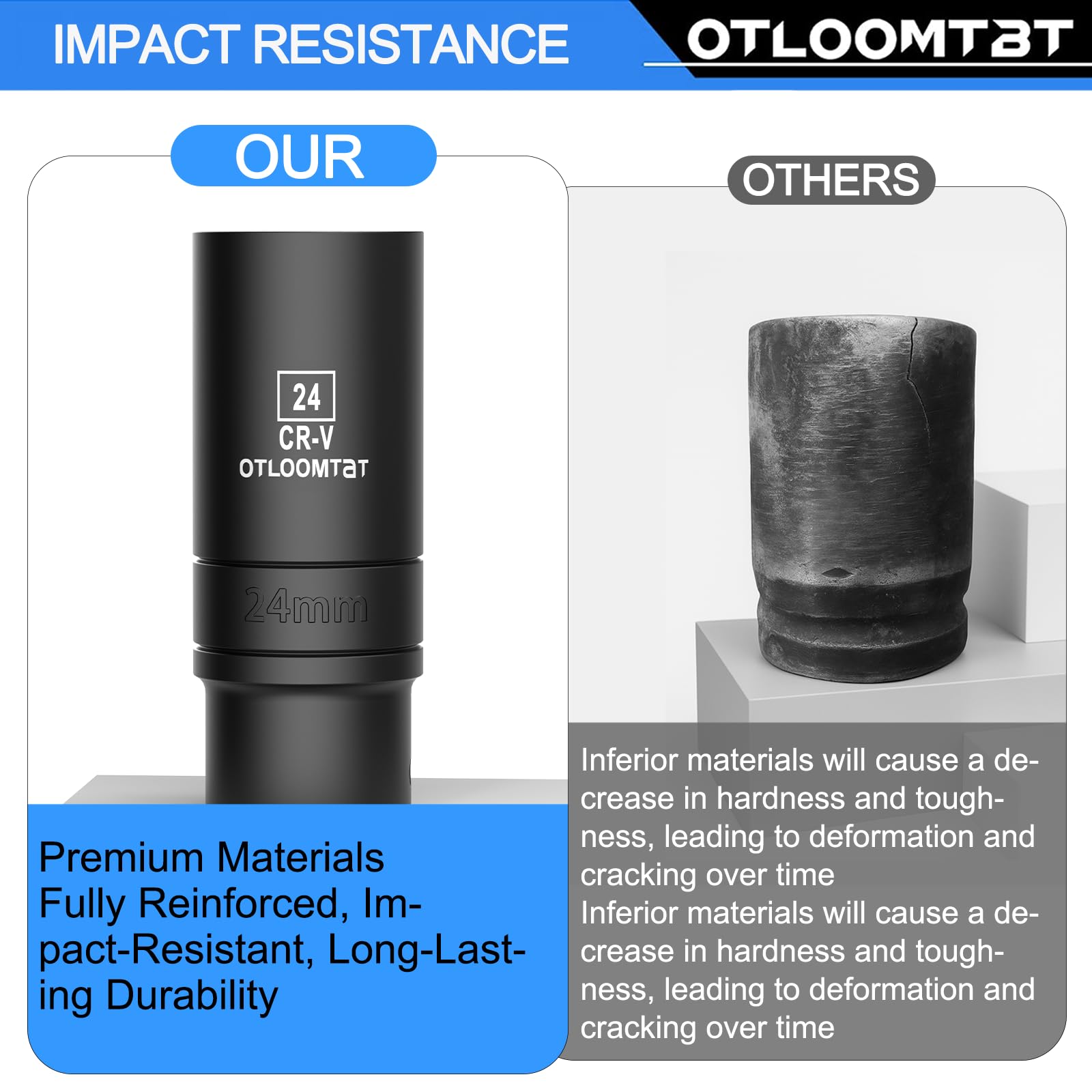 OTLOOMTBT deep 14mm socket designed for tough torque applications