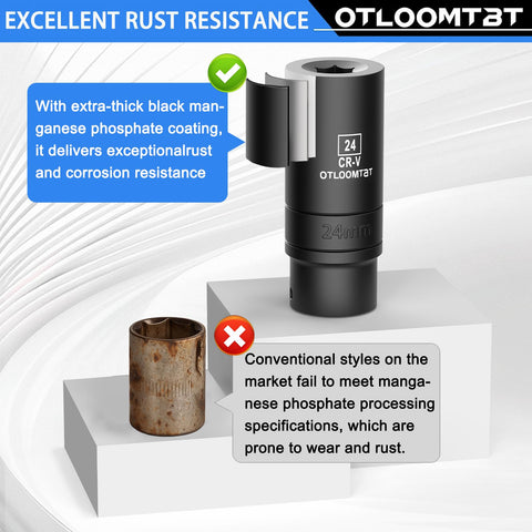 OTLOOMTBT laser-etched size labels speed selection on job site
