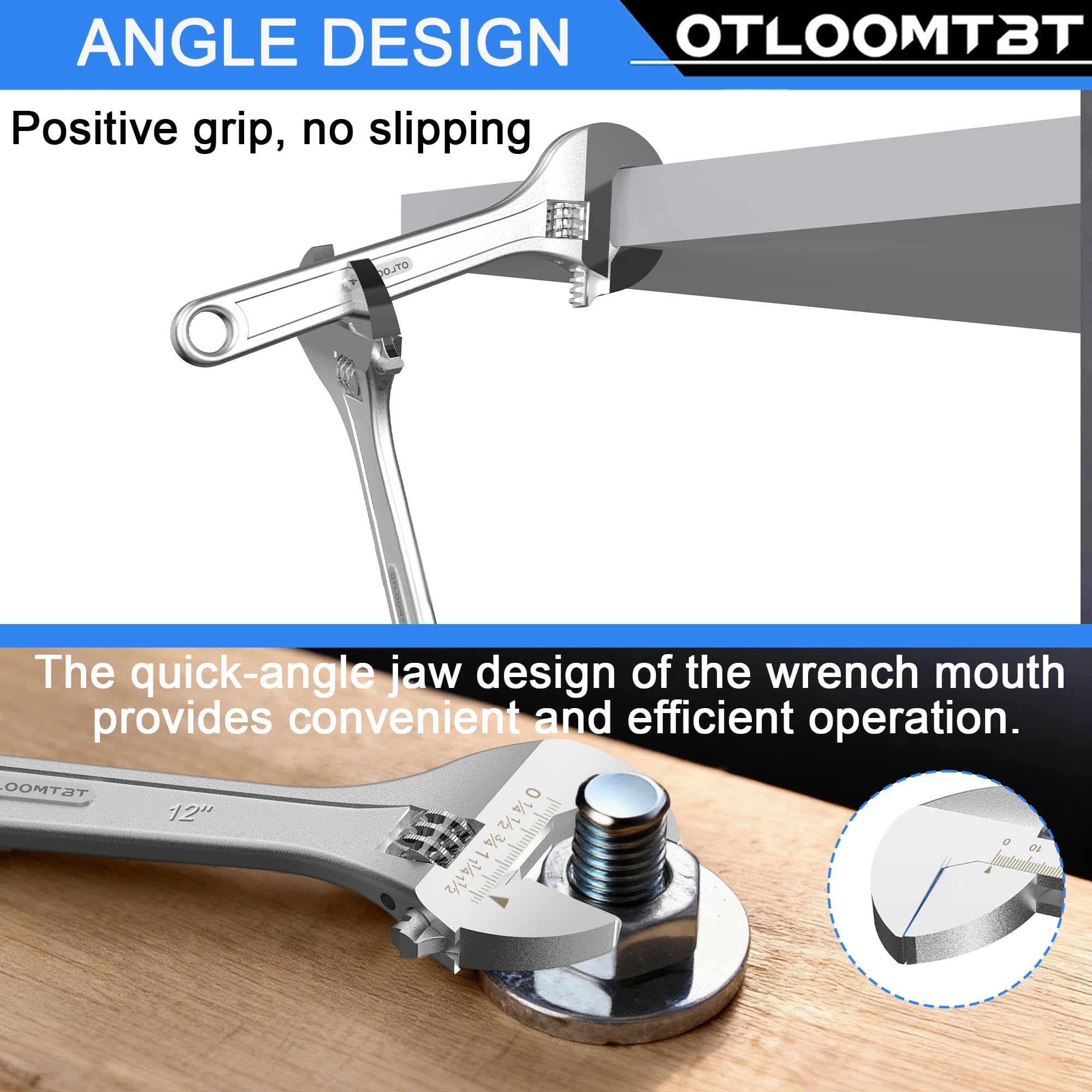 OTLOOMTBT oversized opening fits large nuts with full control.