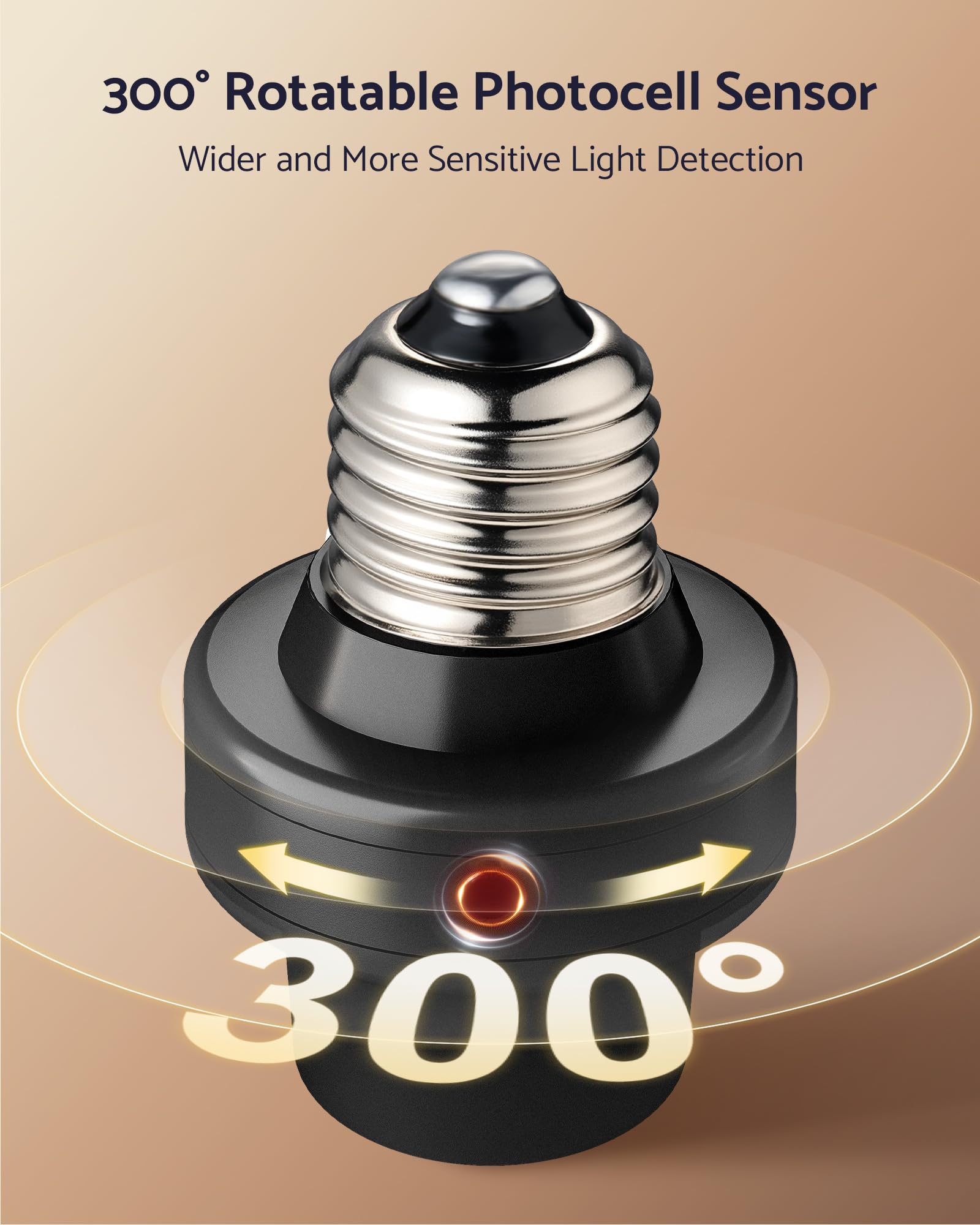 otnofok light sensor socket E26/E27 compatible for outdoor fixtures