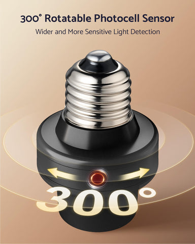 otnofok light sensor socket E26/E27 compatible for outdoor fixtures