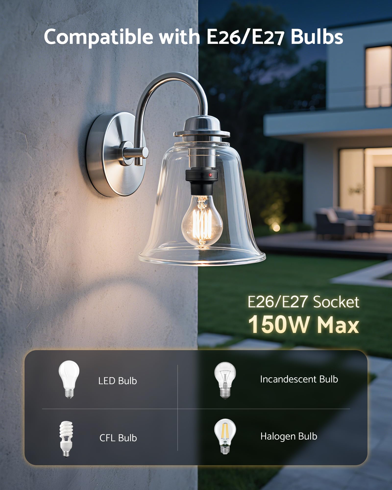 otnofok light sensor socket easy installation, no wiring required