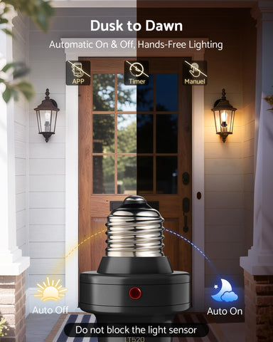 otnofok light sensor socket 300° adjustable sensor for garage security