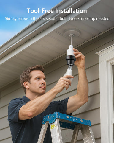 otnofok light sensor socket porch and entryway illumination after dark