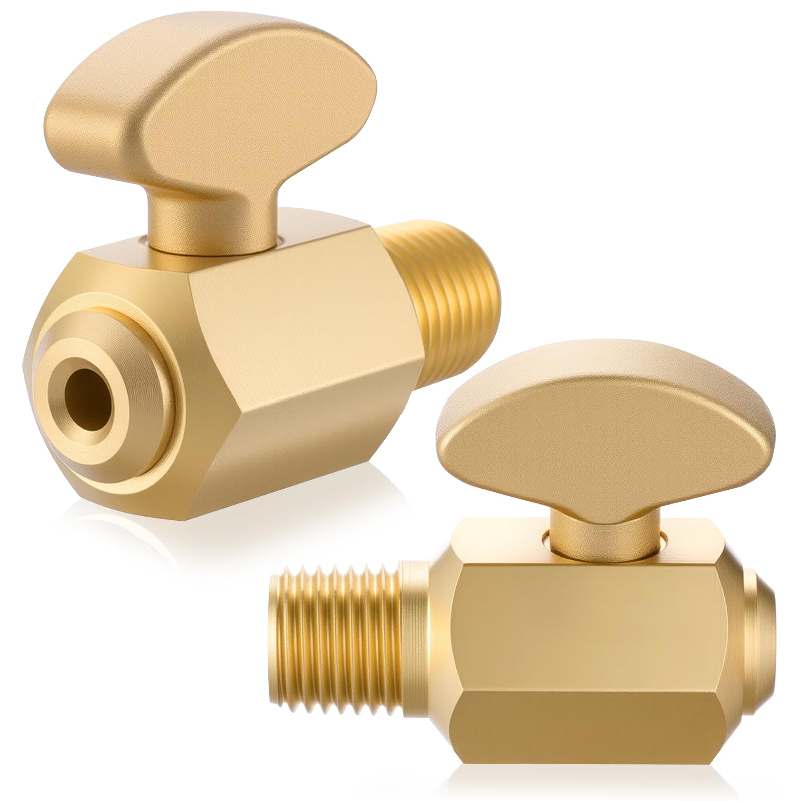 Otoolling 2-pack brass air tank drain valves with 1/4in NPT threads, drains moisture.