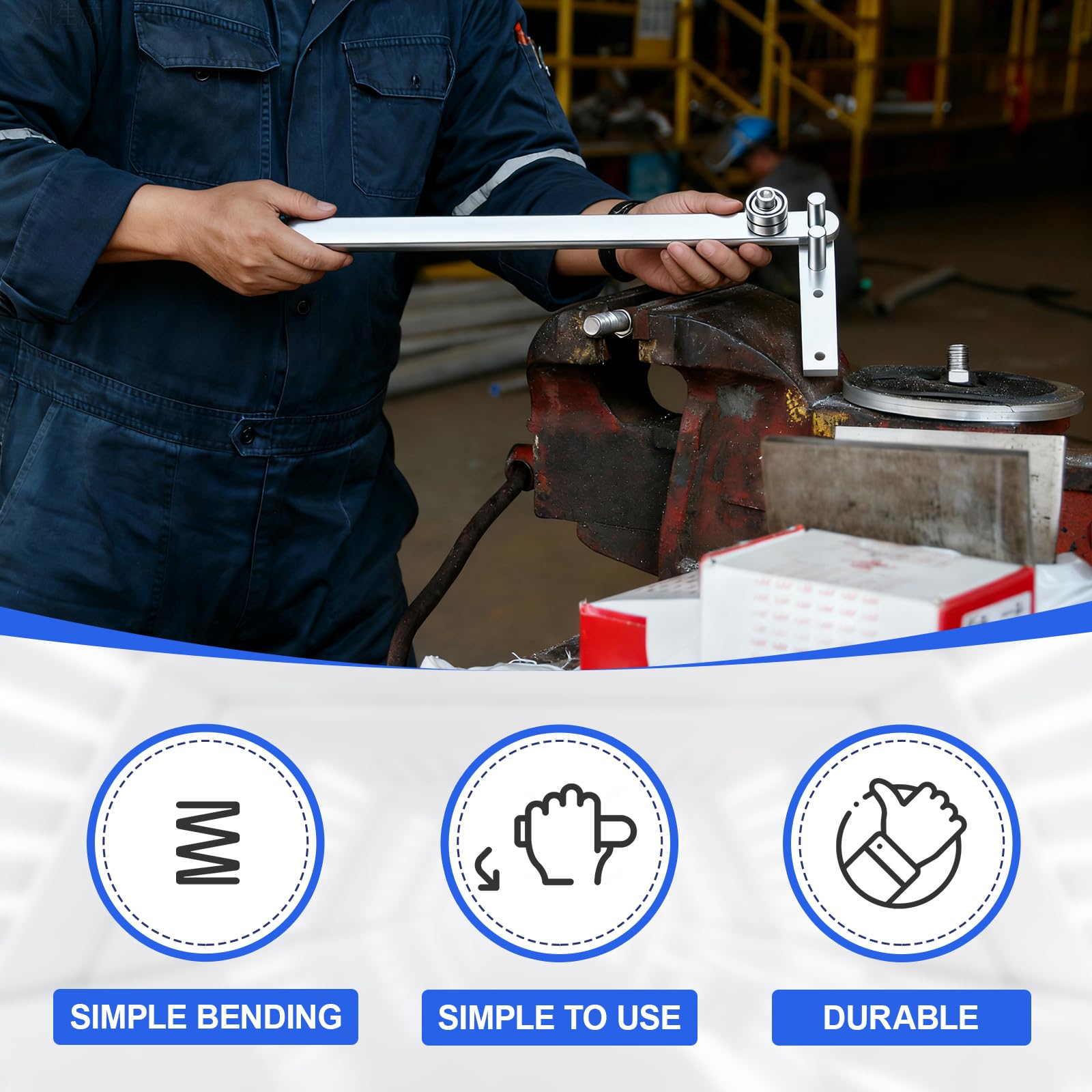 Otoolling 34cm torsion bar provides strong leverage for controlled bends