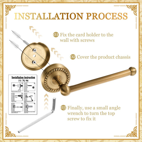 Otoolling antique brass robe hook wall-mounted sturdy storage for towels and robes.