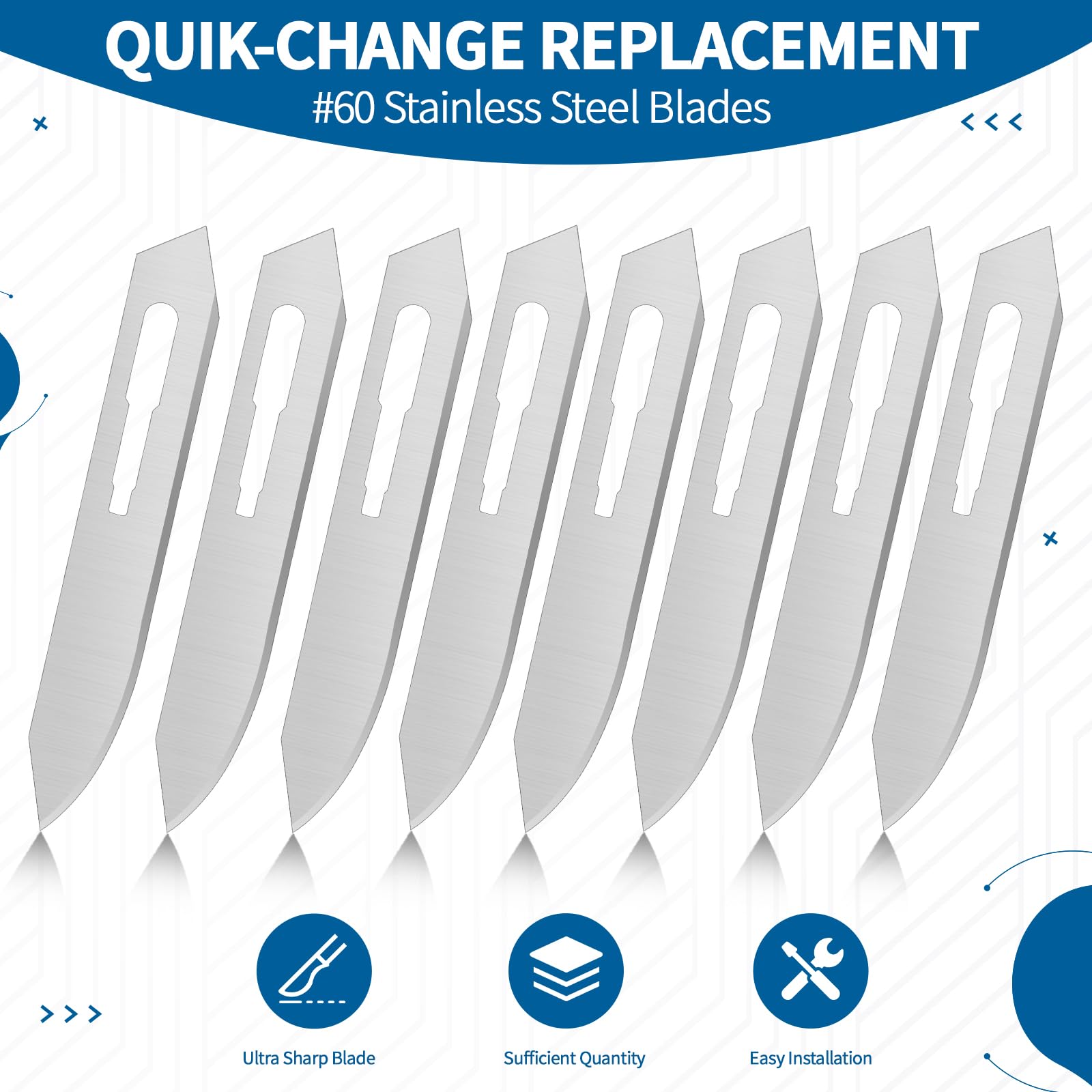 Otoolling individually foil wrapped blades ensure safe ready to use packs