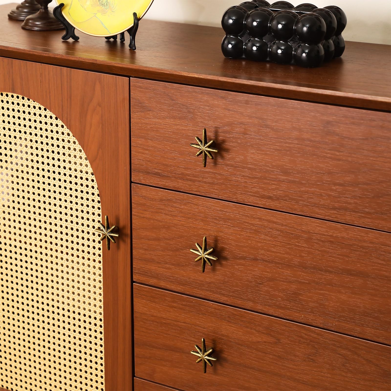 Otoolling pulls upgrade dresser or kitchen cabinetry with elegance