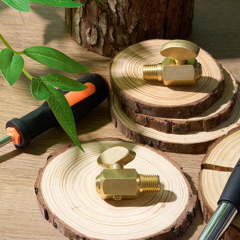 Otoolling easy-fit brass drain valve for fast setup.