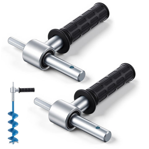 Otoolling ice auger drill adapter with handle enhances ice drilling speed