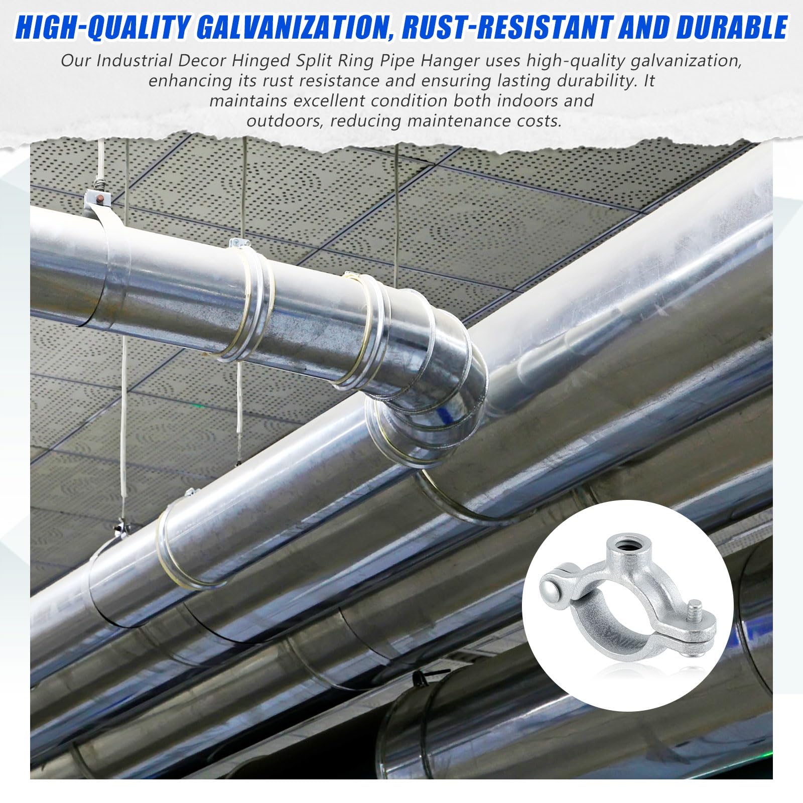 Otoolling pipe hanger for industrial decor and crafts.