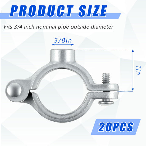 Otoolling 20-pack pipe hangers ready for fast installations.