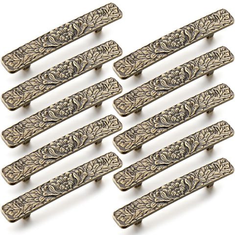 Otoolling vintage bridge drawer pulls with 3-inch center for cohesive cabinet updates.