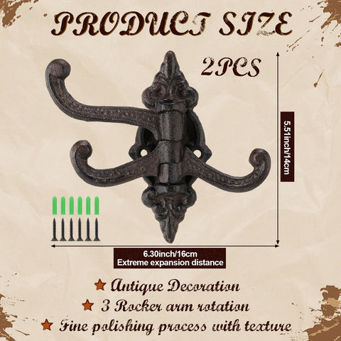 Otoolling wall mount coat hook in heavy-duty metal design.