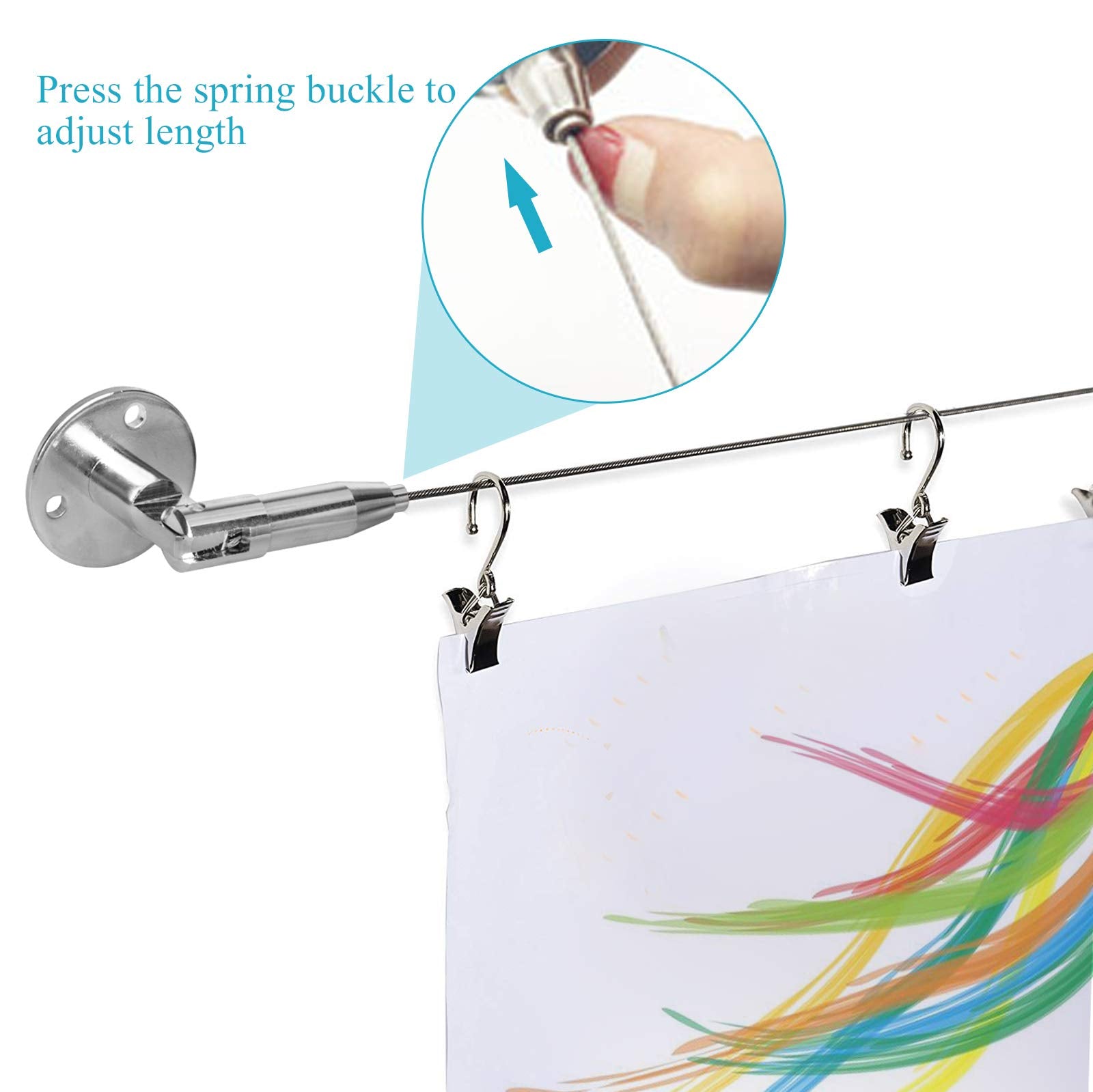 OTTFF wire length adjustable by shortening for a custom display.