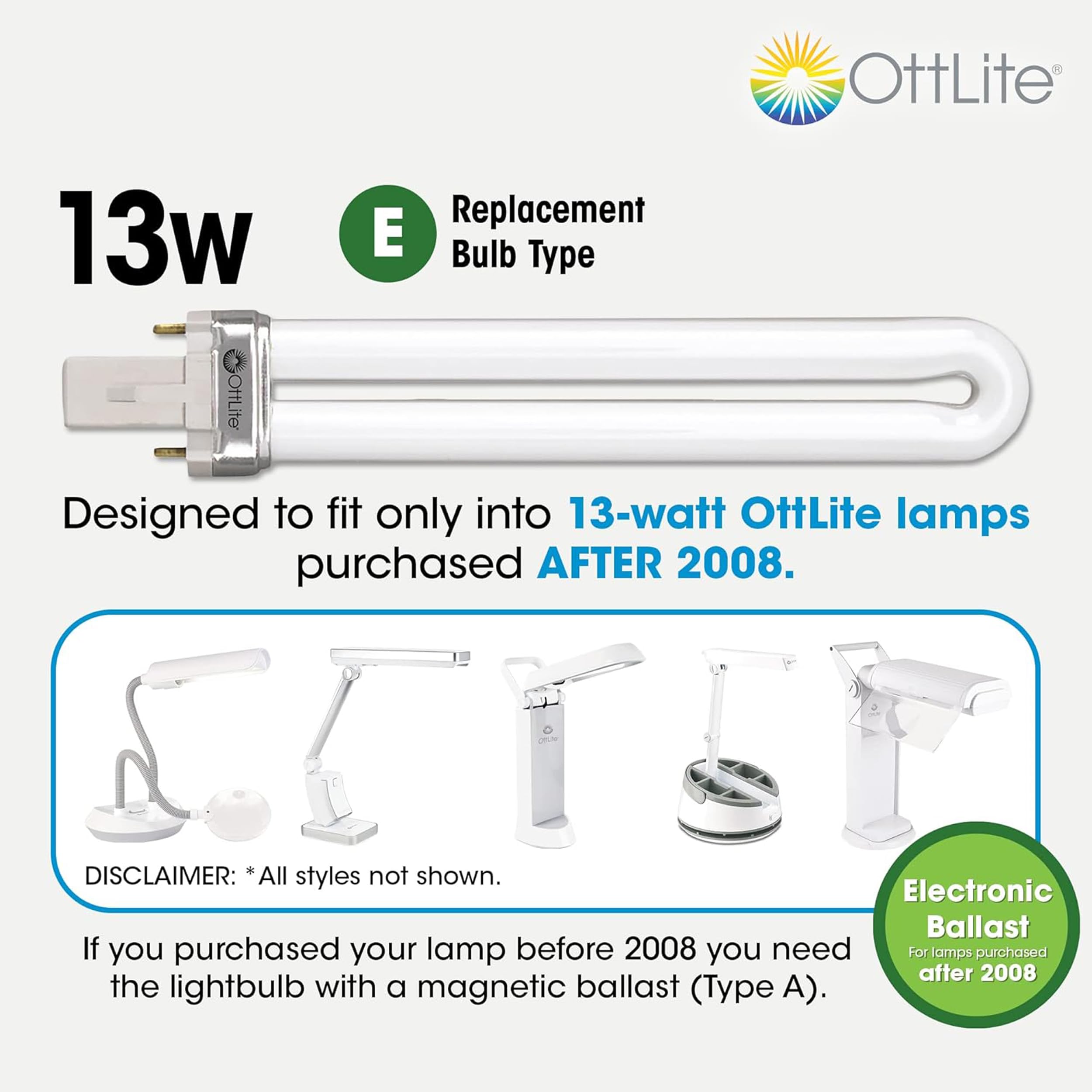 OttLite energy-efficient bulb lasts up to 10,000 hours.