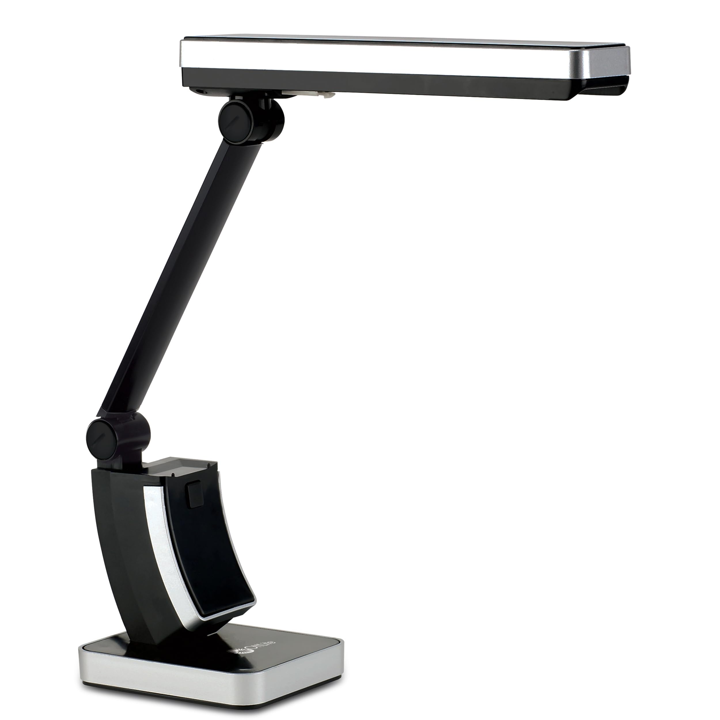 OttLite 13W Slimline Desk Lamp folded arm saves desk space.