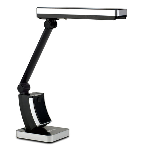 OttLite 13W Slimline Desk Lamp folded arm saves desk space.
