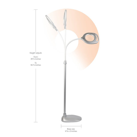 OttLite 5-inch magnifier showing 2x optical and 4x spot magnification