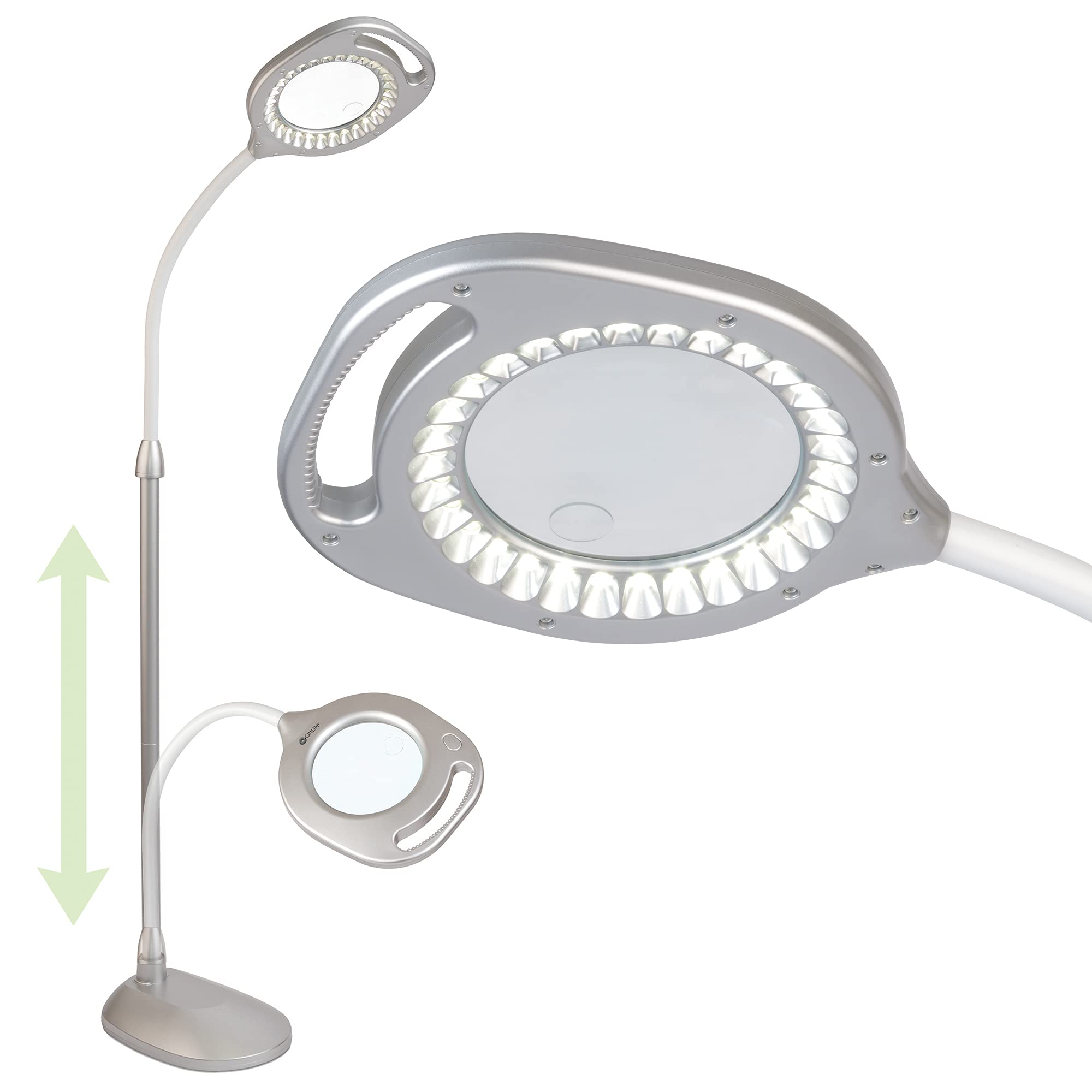 OttLite 43828C LED magnifier floor lamp with bright, adjustable illumination for detailed tasks