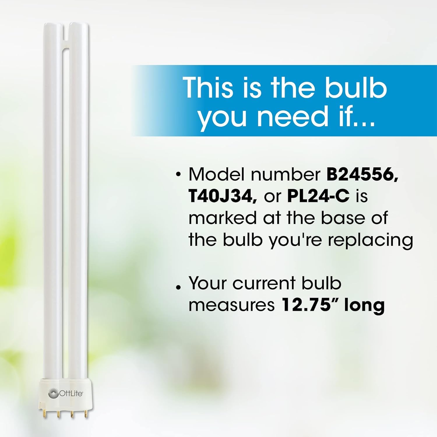 OttLite B24553 24W tube replacement in-use shows comfortable reading clarity