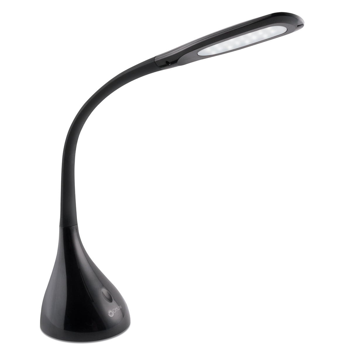 OttLite Creative Curves lamp base enabling stable desk setup for focus tasks.