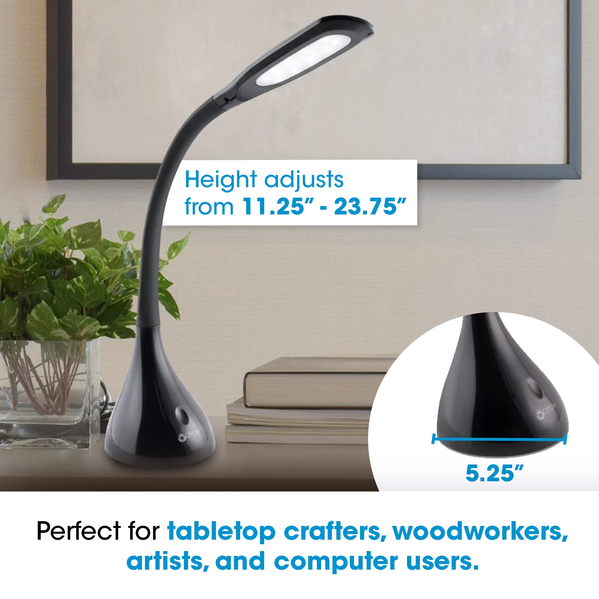OttLite long-lasting LEDs with high lifespan for busy desks.