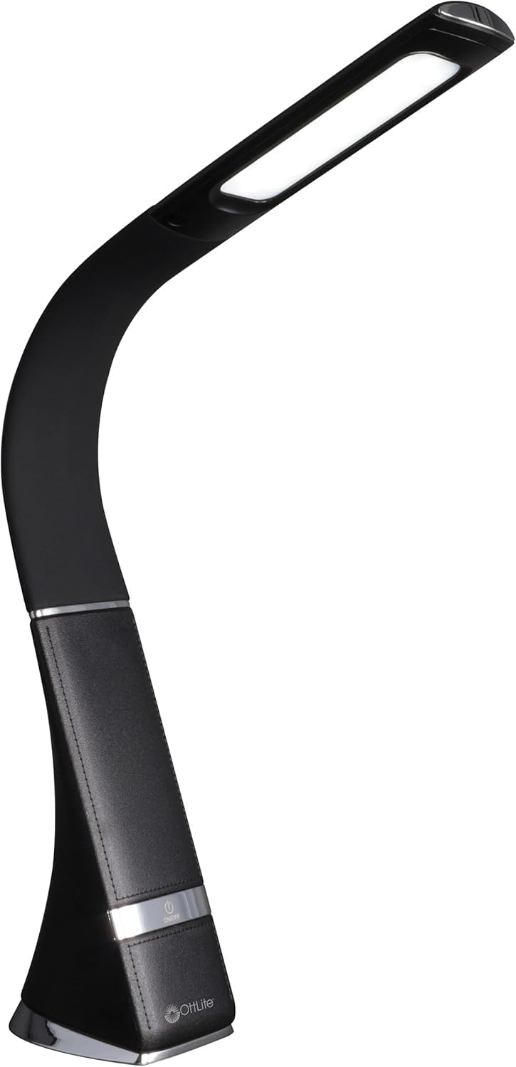 OttLite Recharge Desk Lamp front view with ClearSun for balanced, vibrant light