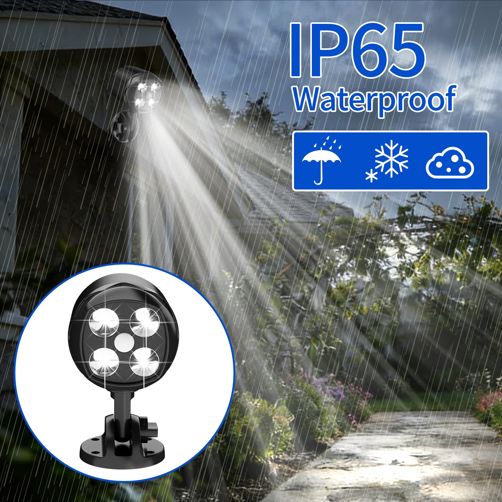 OTTYMER adjustable mount allows flexible beam direction for outdoor lighting.