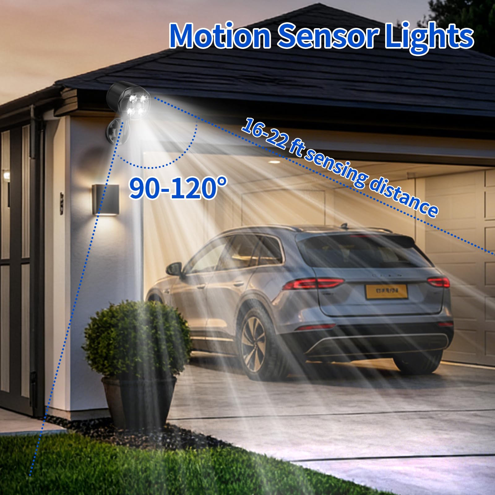 OTTYMER outdoor light with 360‑degree rotating head directs beams precisely.