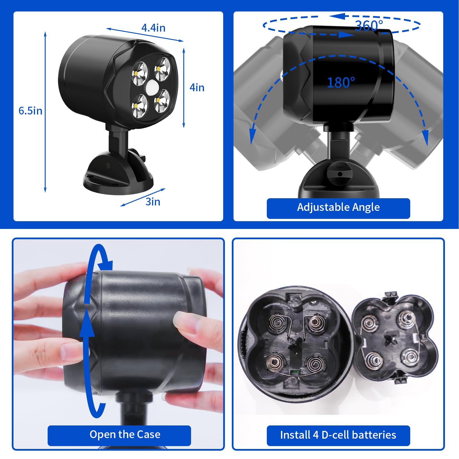 OTTYMER two‑pack motion lights provide broad outdoor coverage.
