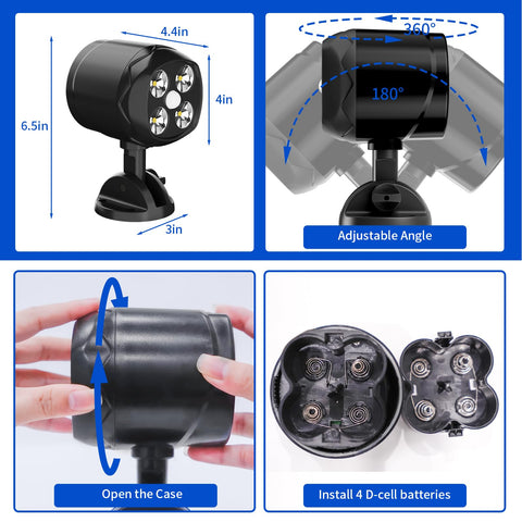 OTTYMER two‑pack motion lights provide broad outdoor coverage.